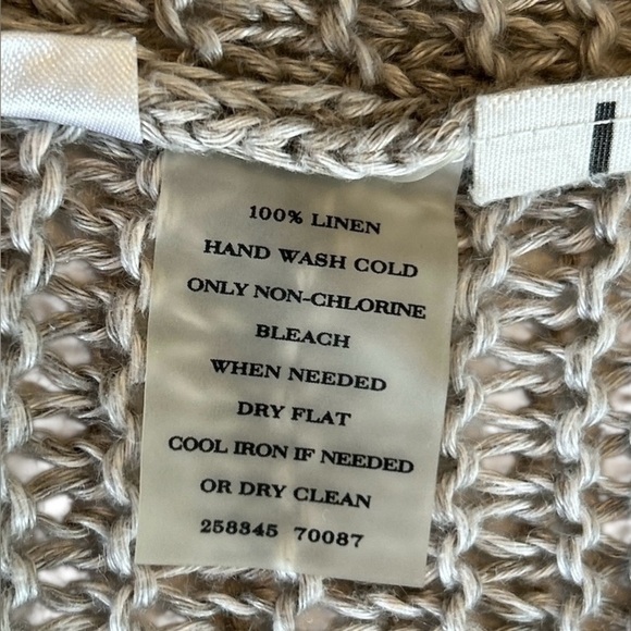 Ann Taylor Women’s Open Front Cardigan 100% Linen Knit Size Small Front Pockets. - Picture 6 of 9